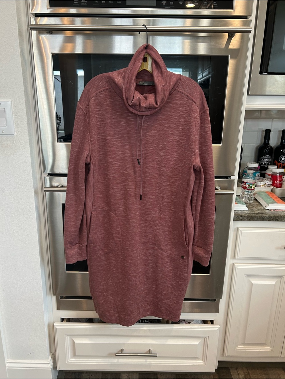 Prana sunrise Cowl-Neck dress in brandy Color size L GUC